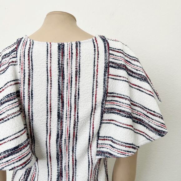 [Anthropologie] Akemi + Kin Jovanie Ruffle Sleeve Striped Tunic Dress Sz Small S - Picture 4 of 12